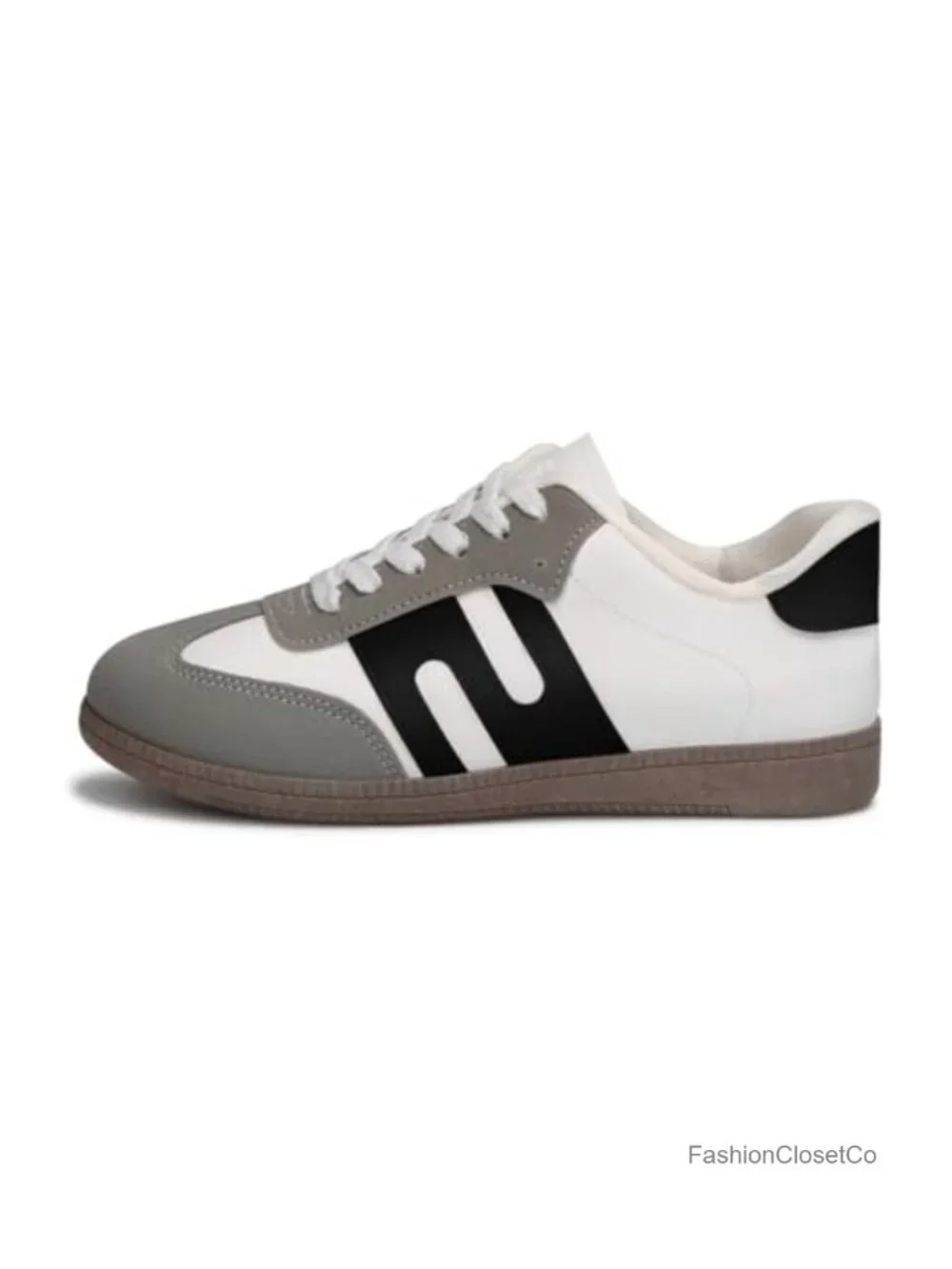Retro Faux Suede Vegan Leather Sneakers Lace Up Casual Walking Shoes